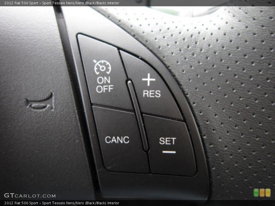 Sport Tessuto Nero/Nero (Black/Black) Interior Controls for the 2012 Fiat 500 Sport #72103902