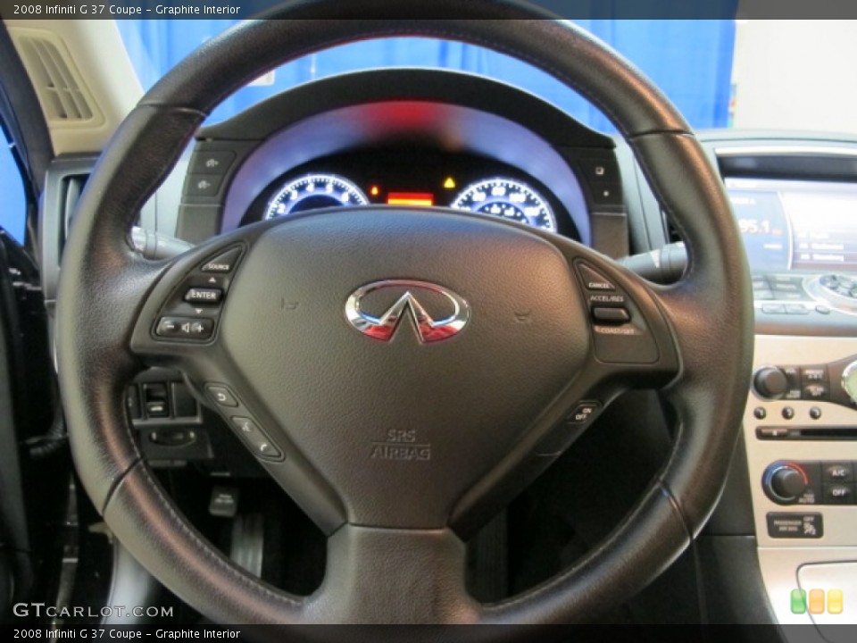 Graphite Interior Steering Wheel for the 2008 Infiniti G 37 Coupe #72105315