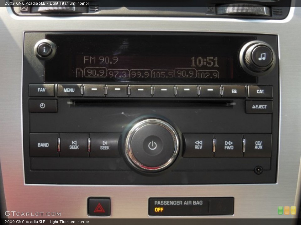 Light Titanium Interior Audio System for the 2009 GMC Acadia SLE #72107607