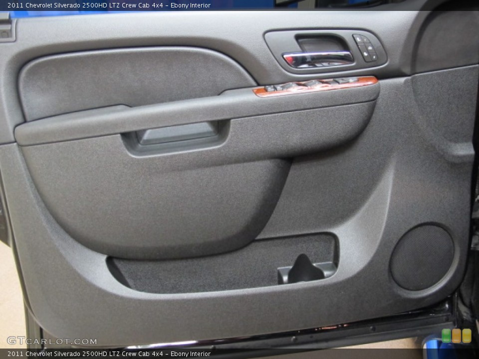 Ebony Interior Door Panel for the 2011 Chevrolet Silverado 2500HD LTZ Crew Cab 4x4 #72107718