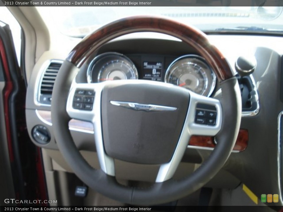 Dark Frost Beige/Medium Frost Beige Interior Steering Wheel for the 2013 Chrysler Town & Country Limited #72114558
