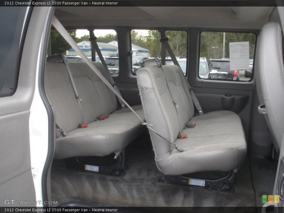 Neutral Interior Rear Seat for the 2012 Chevrolet Express LS 3500 Passenger Van #72119982