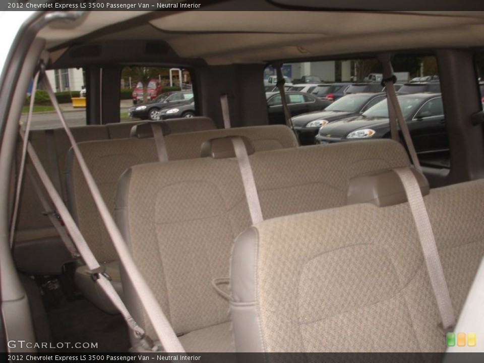Neutral Interior Rear Seat for the 2012 Chevrolet Express LS 3500 Passenger Van #72120003