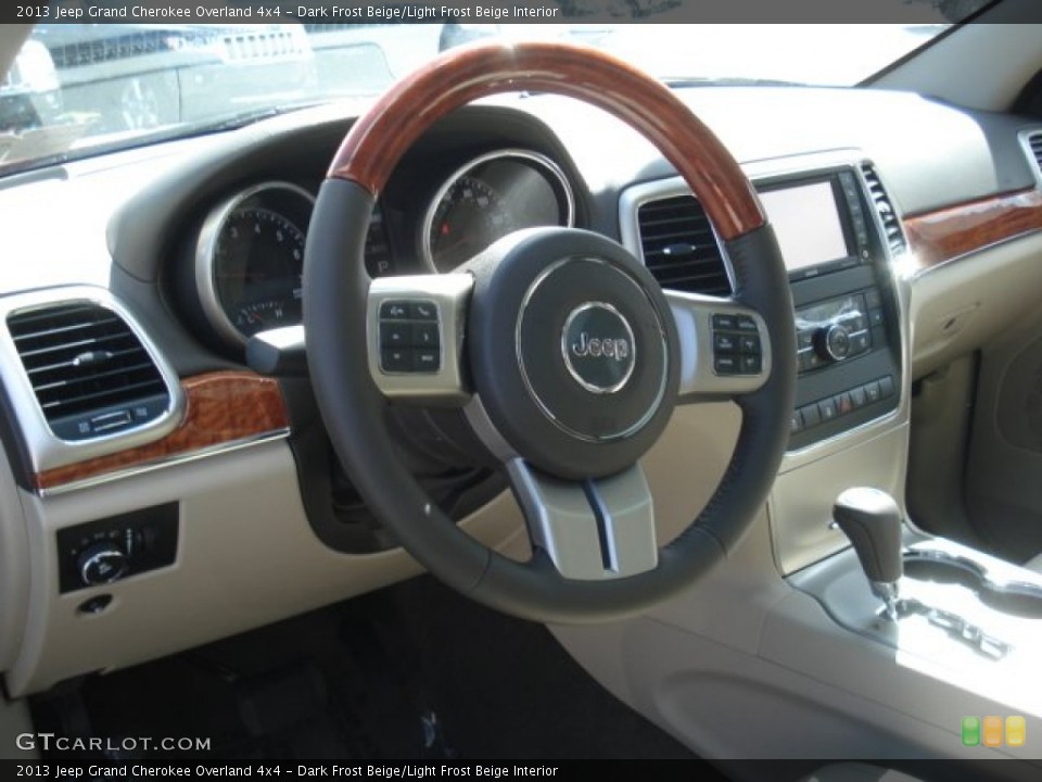 Dark Frost Beige/Light Frost Beige Interior Steering Wheel for the 2013 Jeep Grand Cherokee Overland 4x4 #72121716