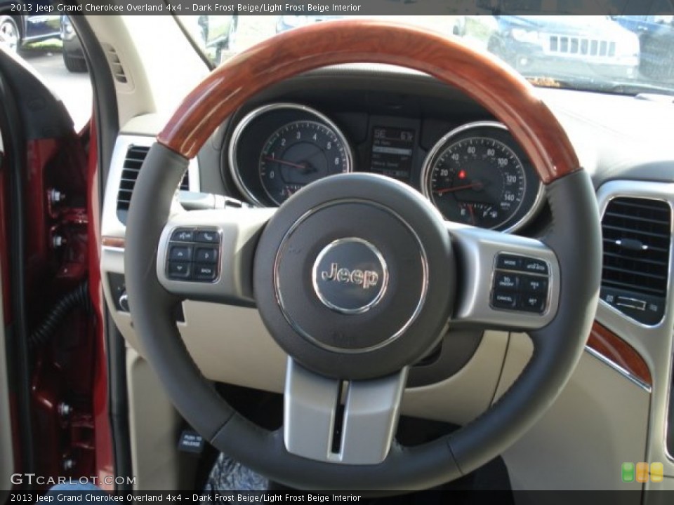 Dark Frost Beige/Light Frost Beige Interior Steering Wheel for the 2013 Jeep Grand Cherokee Overland 4x4 #72121911