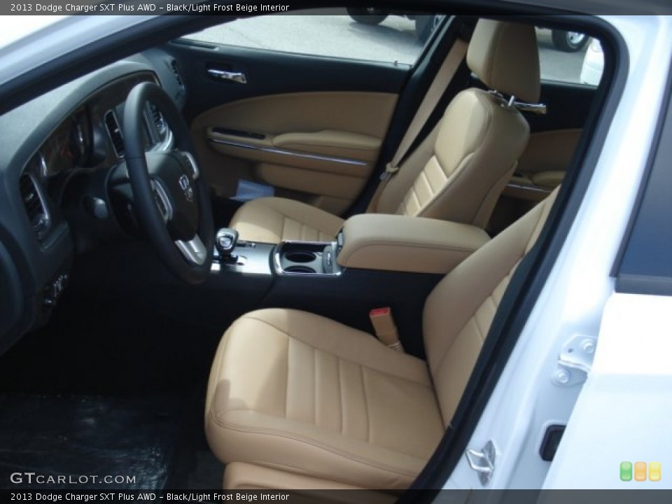 Black/Light Frost Beige 2013 Dodge Charger Interiors
