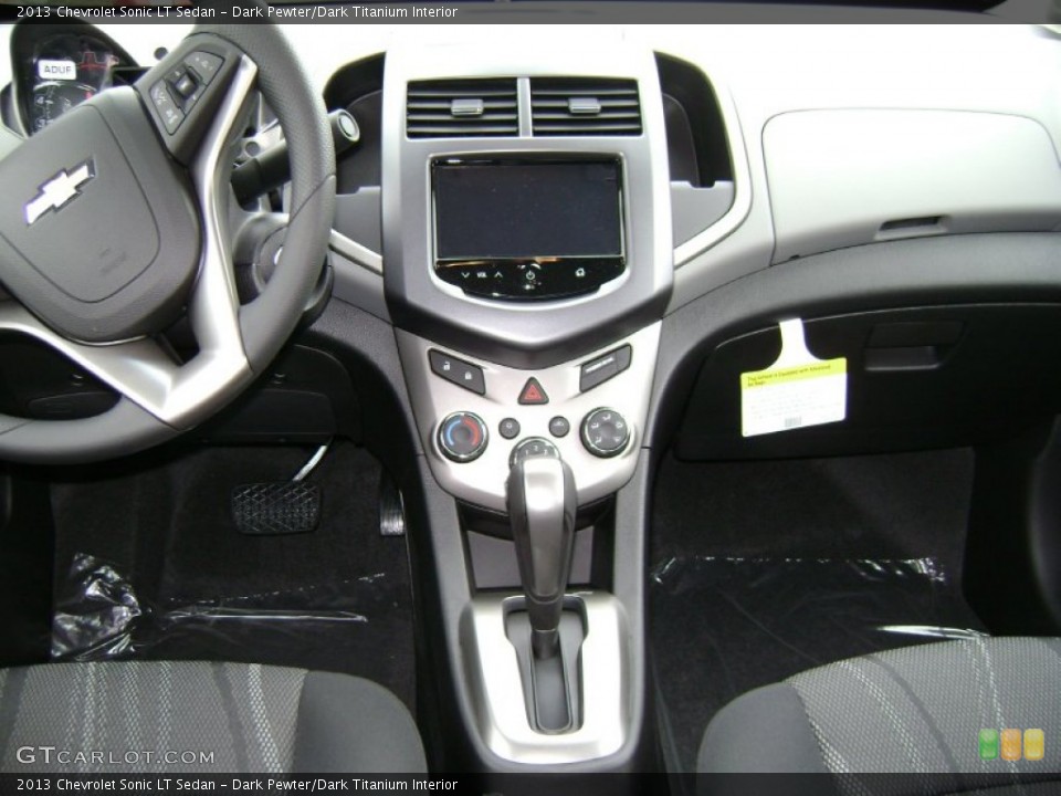 Dark Pewter/Dark Titanium Interior Dashboard for the 2013 Chevrolet Sonic LT Sedan #72124271
