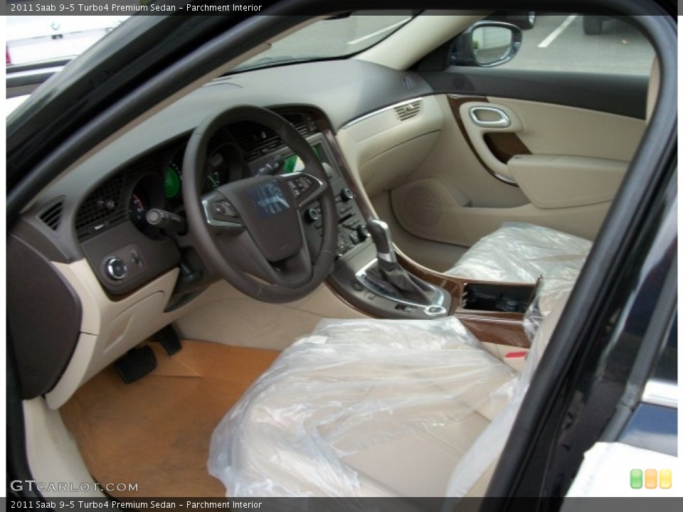 Parchment Interior Front Seat for the 2011 Saab 9-5 Turbo4 Premium Sedan #72124638