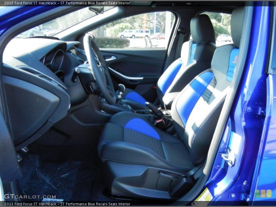 ST Performance Blue Recaro Seats Interior Photo for the 2013 Ford Focus ST Hatchback #72126510