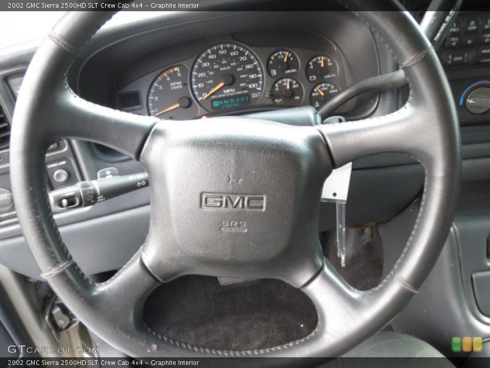 Graphite Interior Steering Wheel for the 2002 GMC Sierra 2500HD SLT Crew Cab 4x4 #72127059