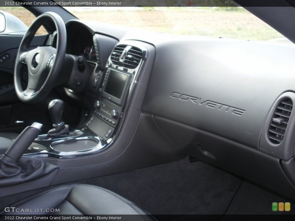 Ebony Interior Dashboard for the 2012 Chevrolet Corvette Grand Sport Convertible #72127734