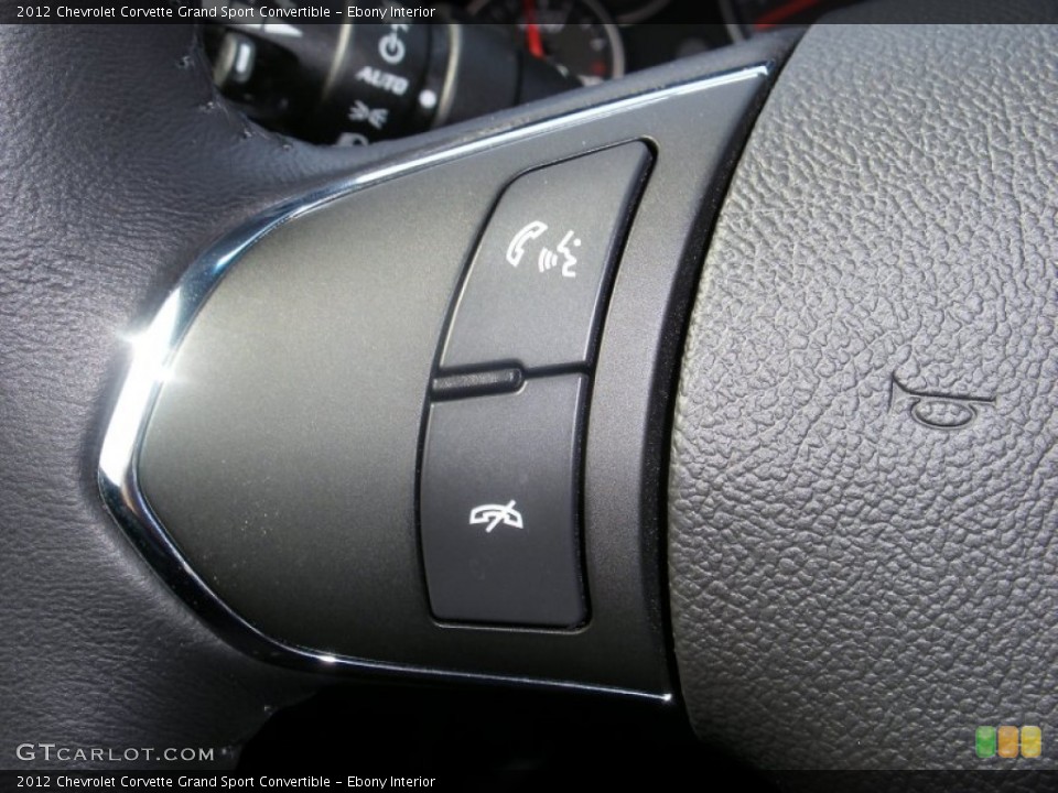 Ebony Interior Controls for the 2012 Chevrolet Corvette Grand Sport Convertible #72127765