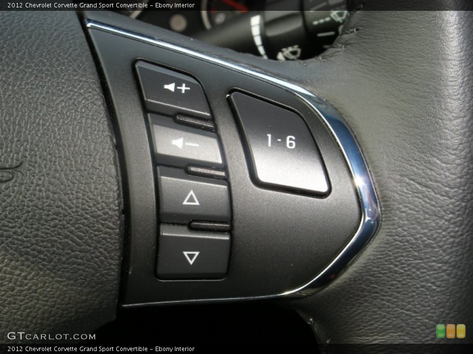 Ebony Interior Controls for the 2012 Chevrolet Corvette Grand Sport Convertible #72127791
