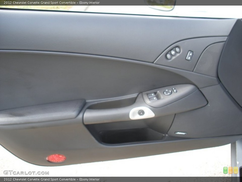 Ebony Interior Door Panel for the 2012 Chevrolet Corvette Grand Sport Convertible #72127957