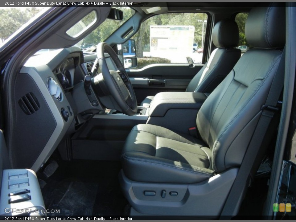 Black Interior Photo for the 2012 Ford F450 Super Duty Lariat Crew Cab 4x4 Dually #72128248