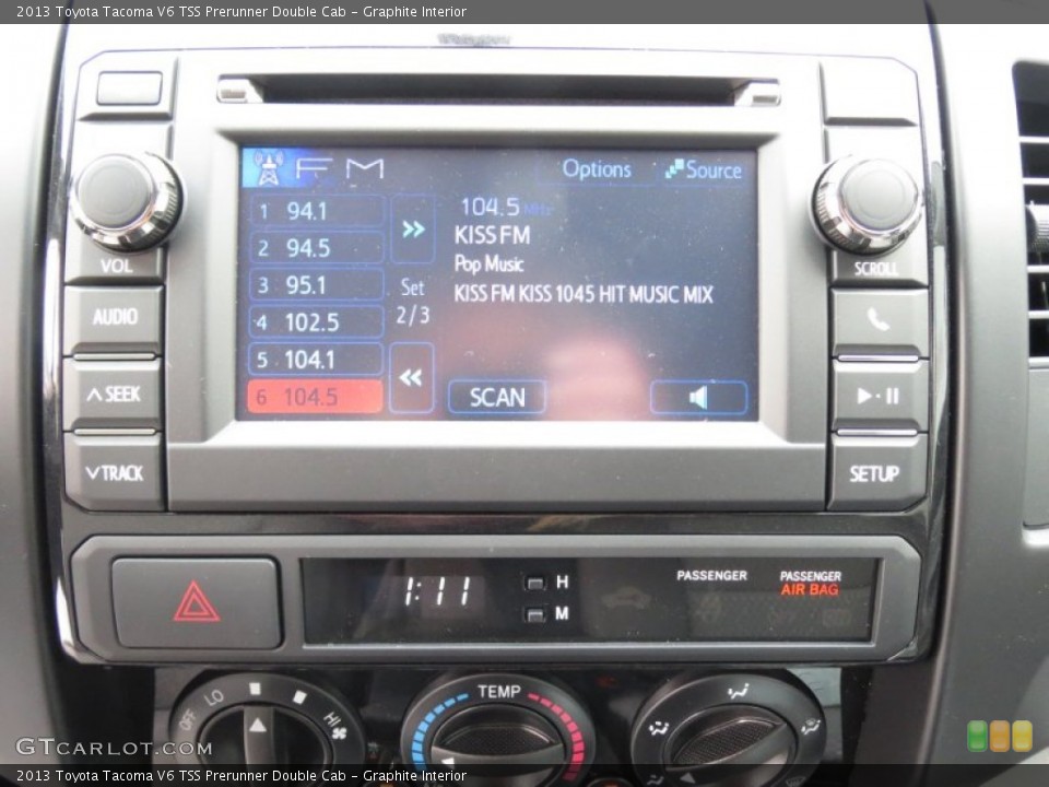Graphite Interior Controls for the 2013 Toyota Tacoma V6 TSS Prerunner Double Cab #72129336