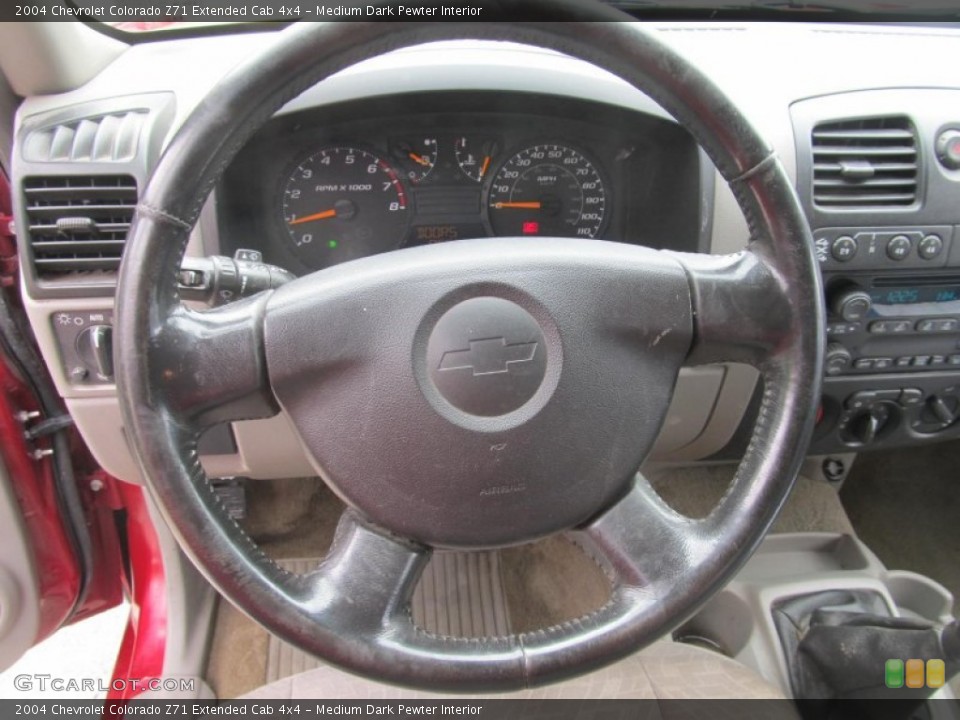 Medium Dark Pewter Interior Steering Wheel for the 2004 Chevrolet Colorado Z71 Extended Cab 4x4 #72132570
