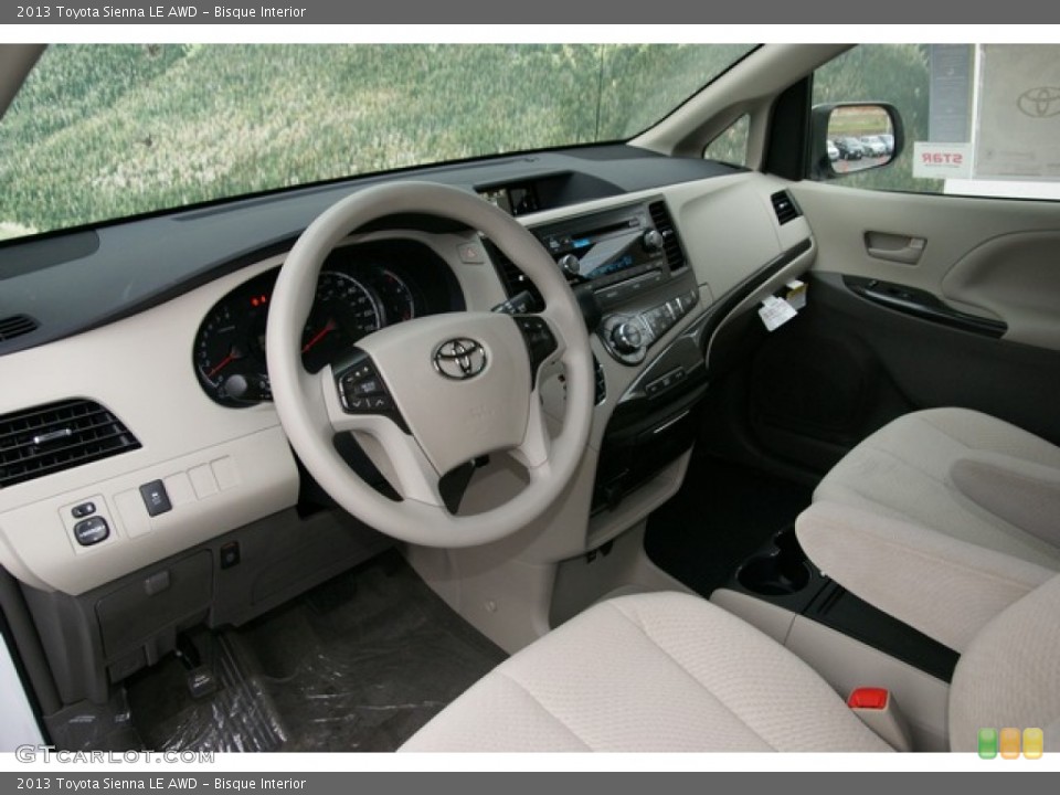 Bisque Interior Prime Interior for the 2013 Toyota Sienna LE AWD #72136575