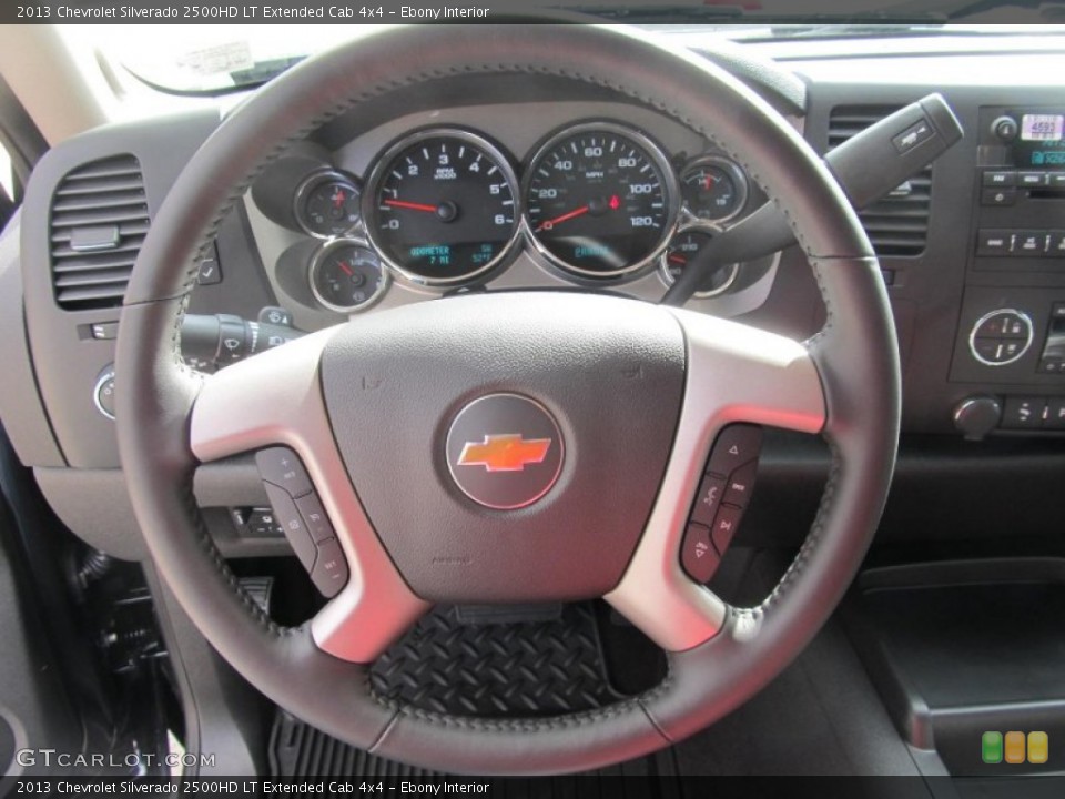 Ebony Interior Steering Wheel for the 2013 Chevrolet Silverado 2500HD LT Extended Cab 4x4 #72137400