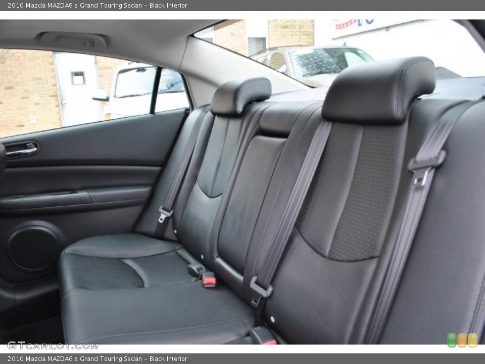 Black Interior Rear Seat for the 2010 Mazda MAZDA6 s Grand Touring Sedan #72137457