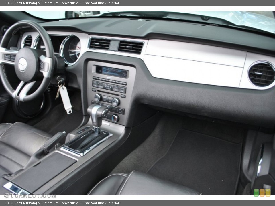 Charcoal Black Interior Dashboard for the 2012 Ford Mustang V6 Premium Convertible #72137805