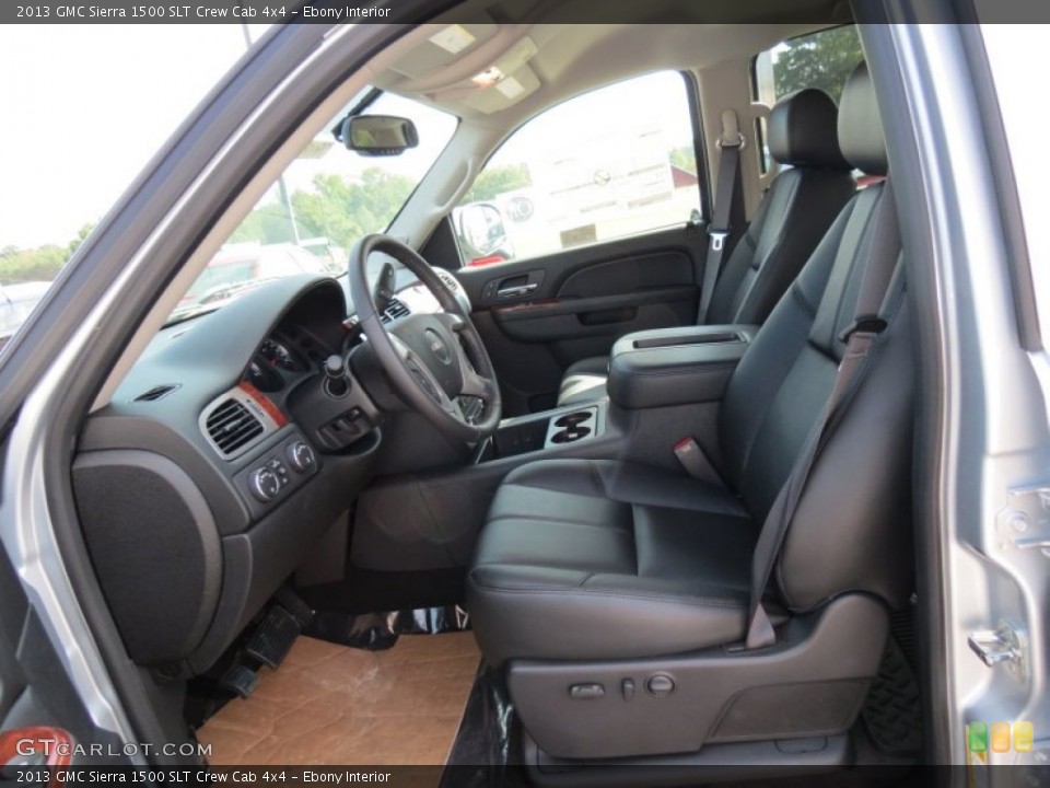Ebony Interior Photo for the 2013 GMC Sierra 1500 SLT Crew Cab 4x4 #72138252