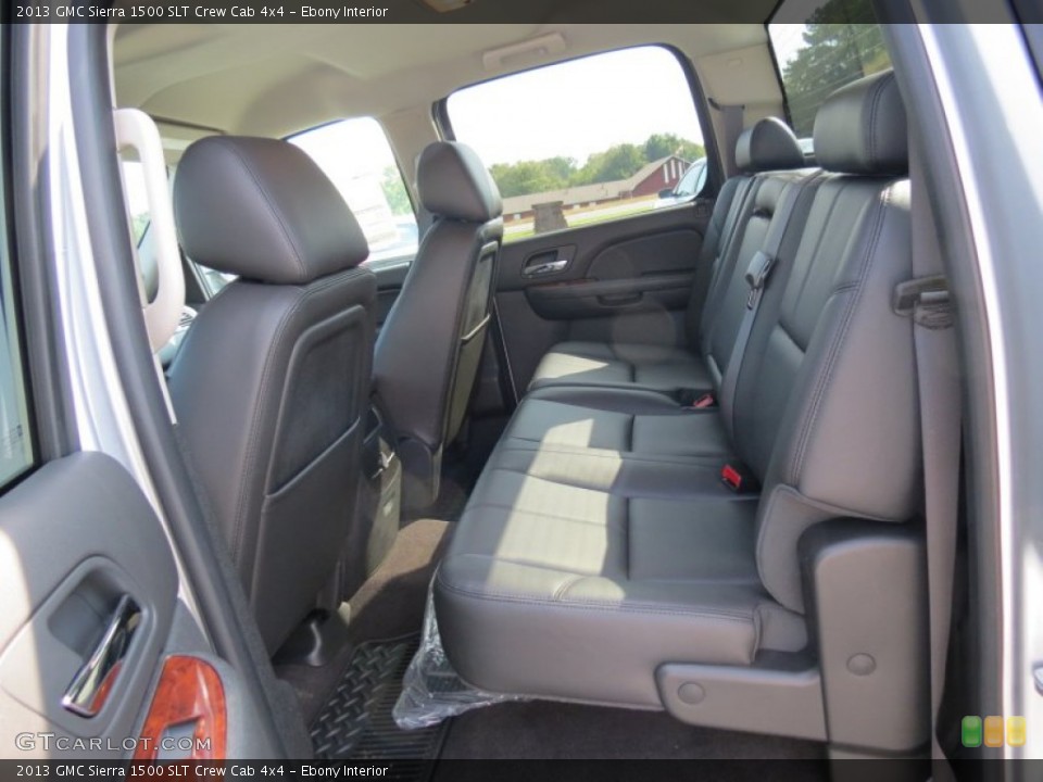 Ebony Interior Photo for the 2013 GMC Sierra 1500 SLT Crew Cab 4x4 #72138300