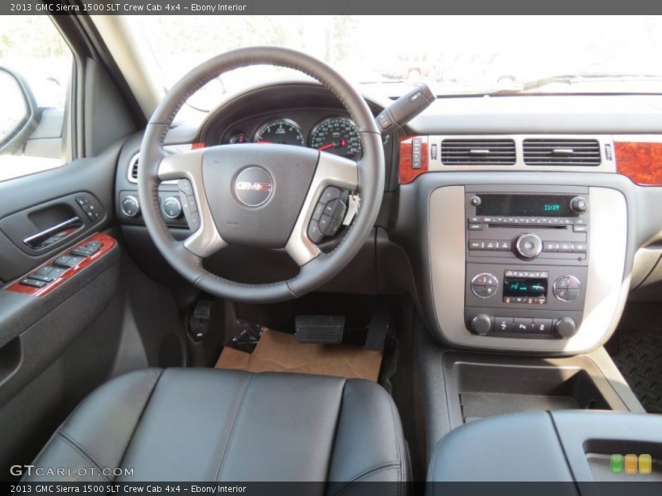 Ebony Interior Dashboard for the 2013 GMC Sierra 1500 SLT Crew Cab 4x4 #72138372