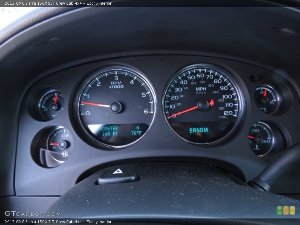 Ebony Interior Gauges for the 2013 GMC Sierra 1500 SLT Crew Cab 4x4 #72138419