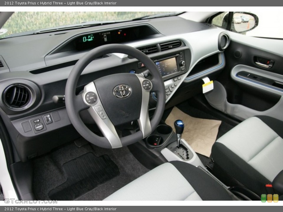 Light Blue Gray/Black 2012 Toyota Prius c Interiors
