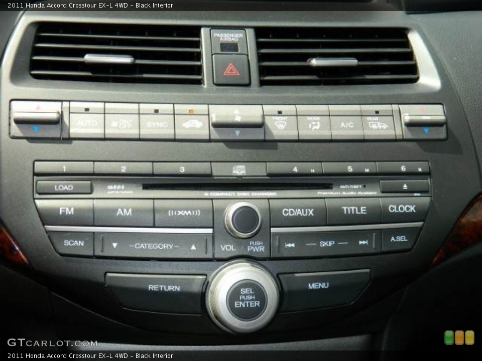 Black Interior Controls for the 2011 Honda Accord Crosstour EX-L 4WD #72139773