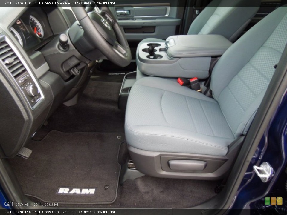 Black/Diesel Gray Interior Photo for the 2013 Ram 1500 SLT Crew Cab 4x4 #72143028
