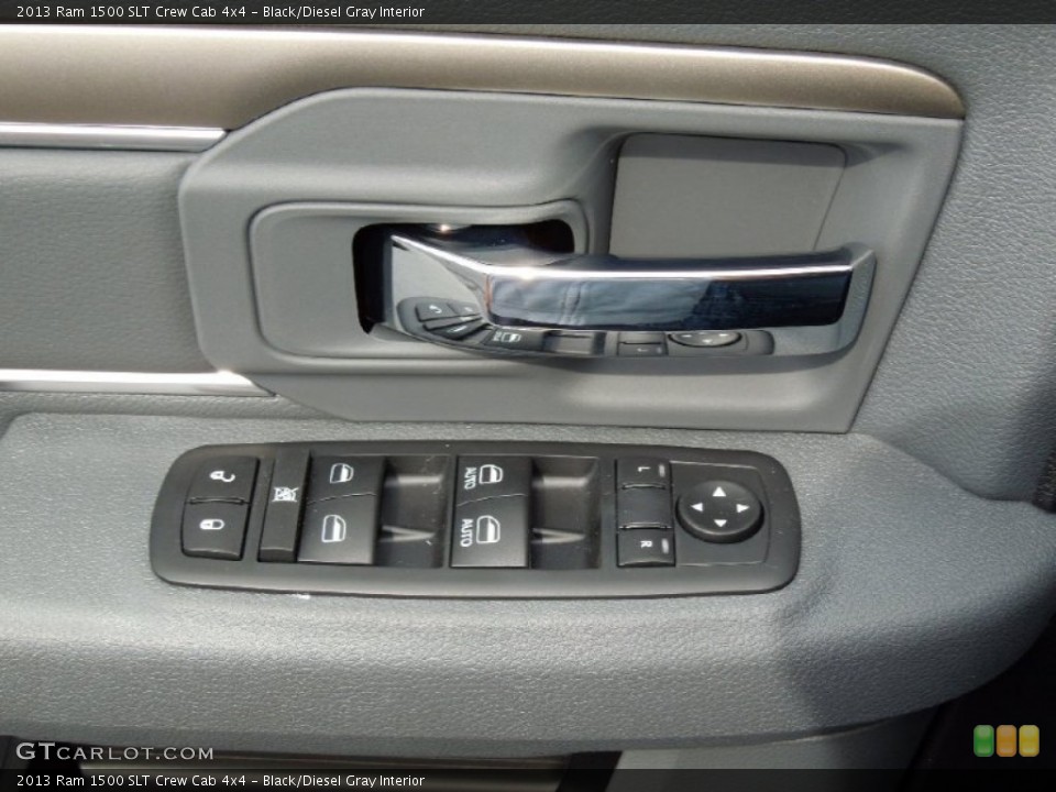 Black/Diesel Gray Interior Controls for the 2013 Ram 1500 SLT Crew Cab 4x4 #72143106