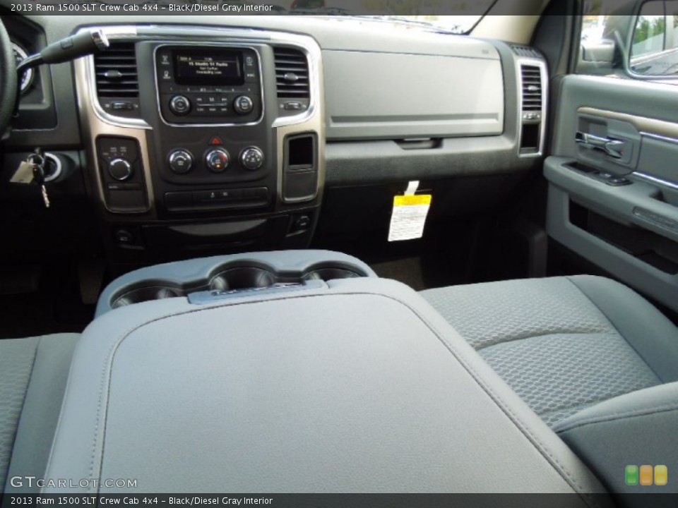 Black/Diesel Gray Interior Dashboard for the 2013 Ram 1500 SLT Crew Cab 4x4 #72143303