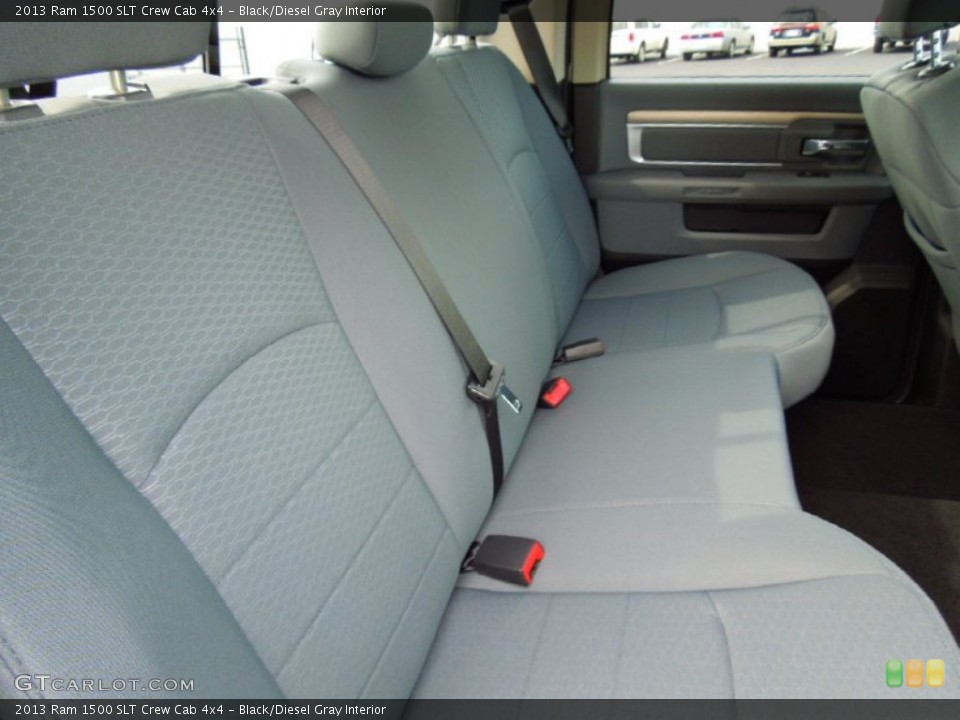 Black/Diesel Gray Interior Rear Seat for the 2013 Ram 1500 SLT Crew Cab 4x4 #72143364