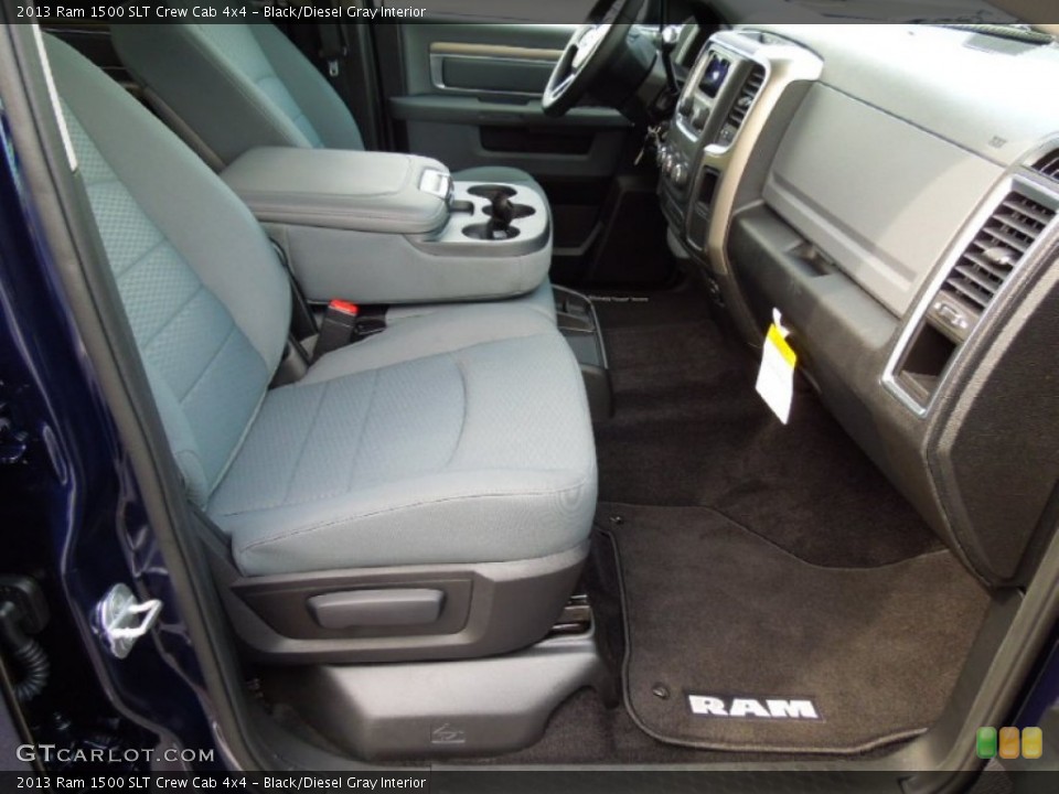 Black/Diesel Gray Interior Front Seat for the 2013 Ram 1500 SLT Crew Cab 4x4 #72143388