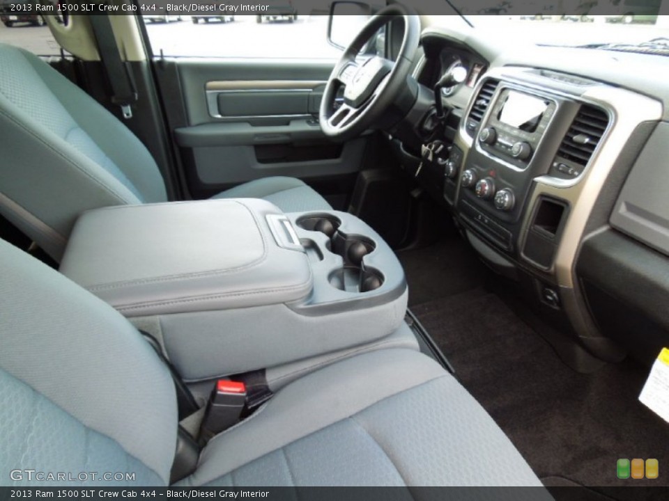 Black/Diesel Gray Interior Photo for the 2013 Ram 1500 SLT Crew Cab 4x4 #72143411