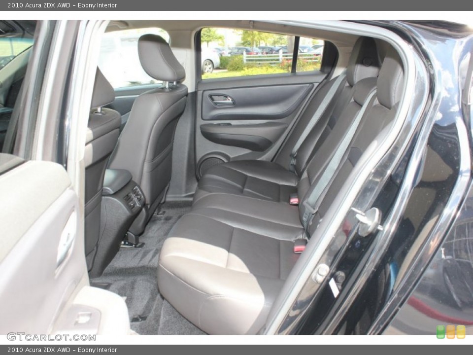 Ebony Interior Rear Seat for the 2010 Acura ZDX AWD #72144679