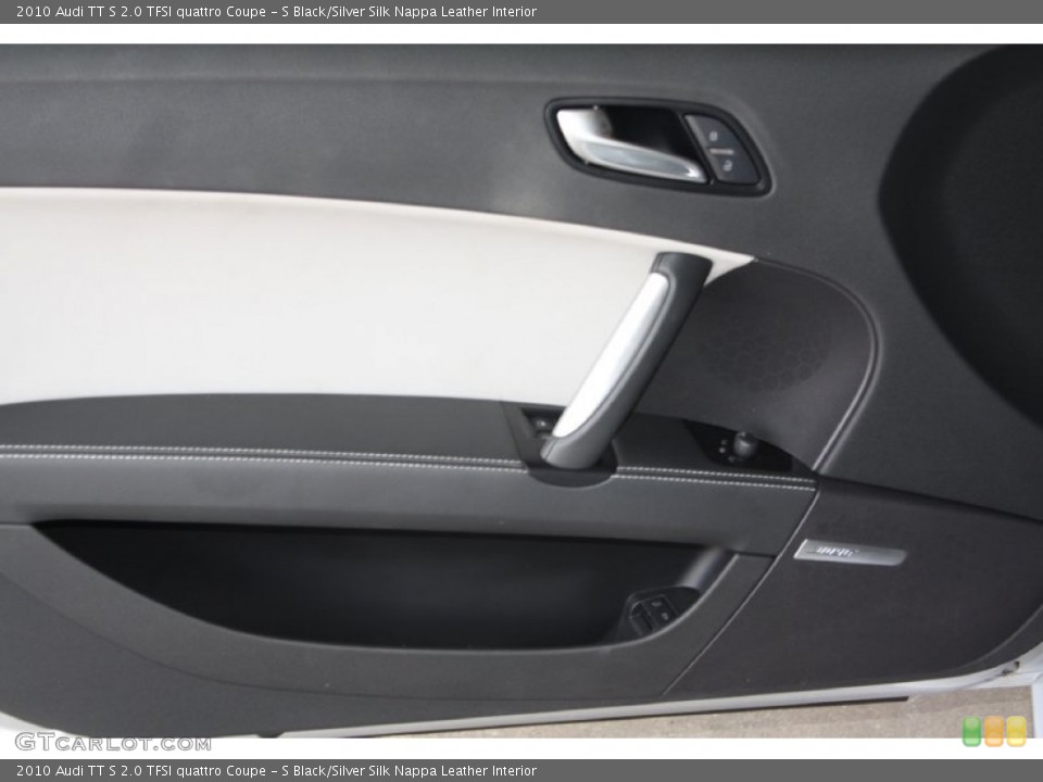 S Black/Silver Silk Nappa Leather Interior Door Panel for the 2010 Audi TT S 2.0 TFSI quattro Coupe #72144901