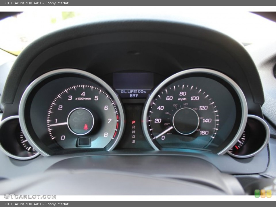 Ebony Interior Gauges for the 2010 Acura ZDX AWD #72144938