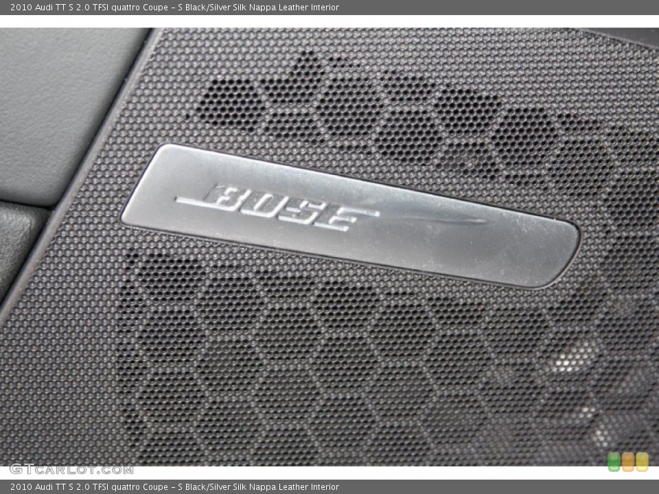 S Black/Silver Silk Nappa Leather Interior Audio System for the 2010 Audi TT S 2.0 TFSI quattro Coupe #72144995
