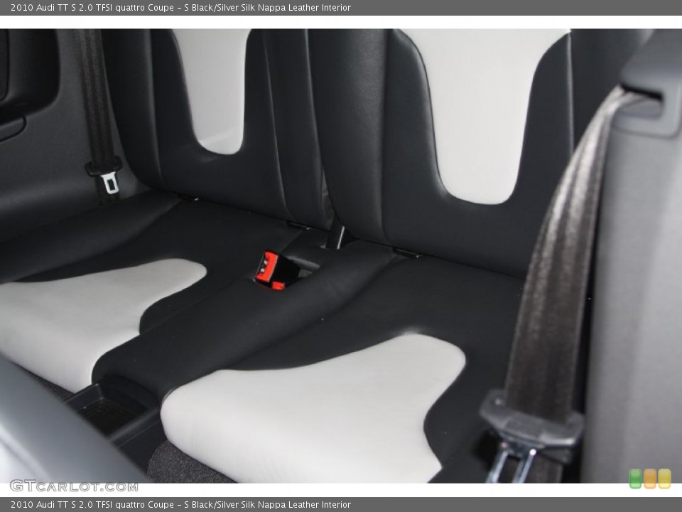 S Black/Silver Silk Nappa Leather Interior Rear Seat for the 2010 Audi TT S 2.0 TFSI quattro Coupe #72145016