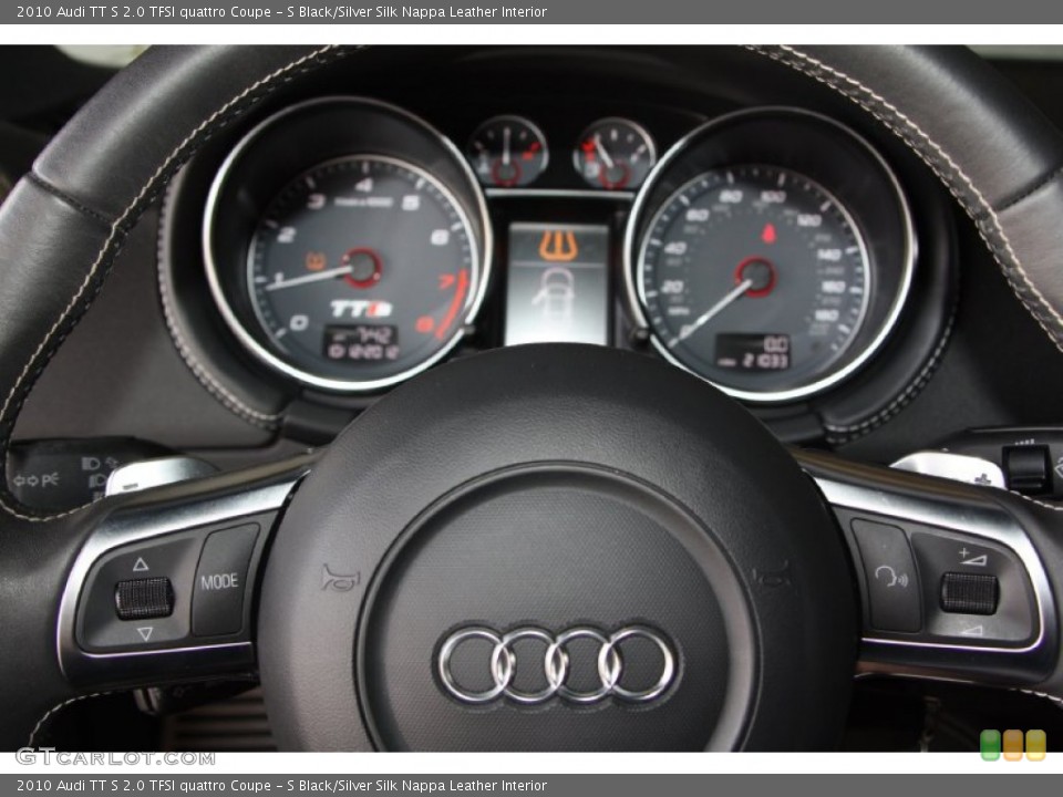 S Black/Silver Silk Nappa Leather Interior Controls for the 2010 Audi TT S 2.0 TFSI quattro Coupe #72145109