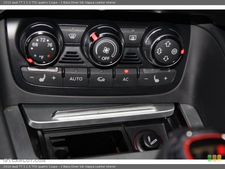 S Black/Silver Silk Nappa Leather Interior Controls for the 2010 Audi TT S 2.0 TFSI quattro Coupe #72145182