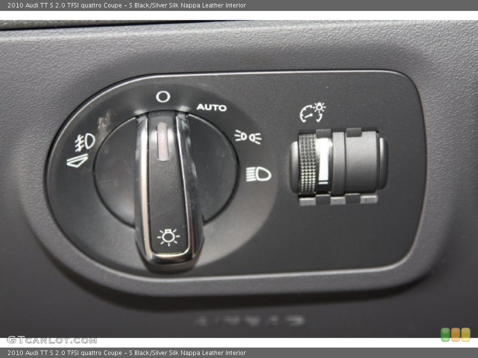 S Black/Silver Silk Nappa Leather Interior Controls for the 2010 Audi TT S 2.0 TFSI quattro Coupe #72145395