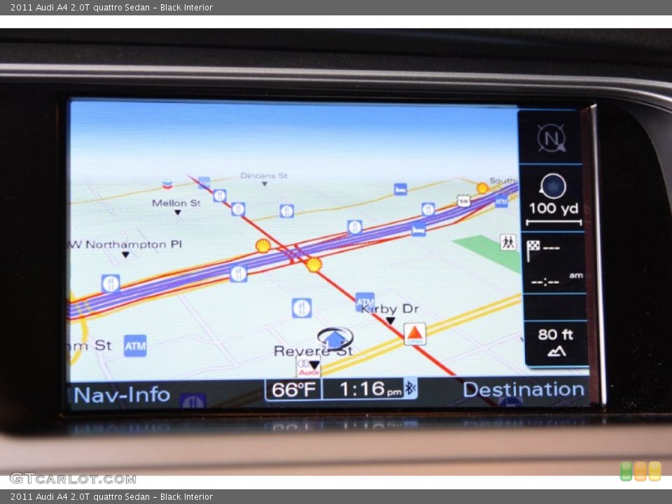 Black Interior Navigation for the 2011 Audi A4 2.0T quattro Sedan #72147225