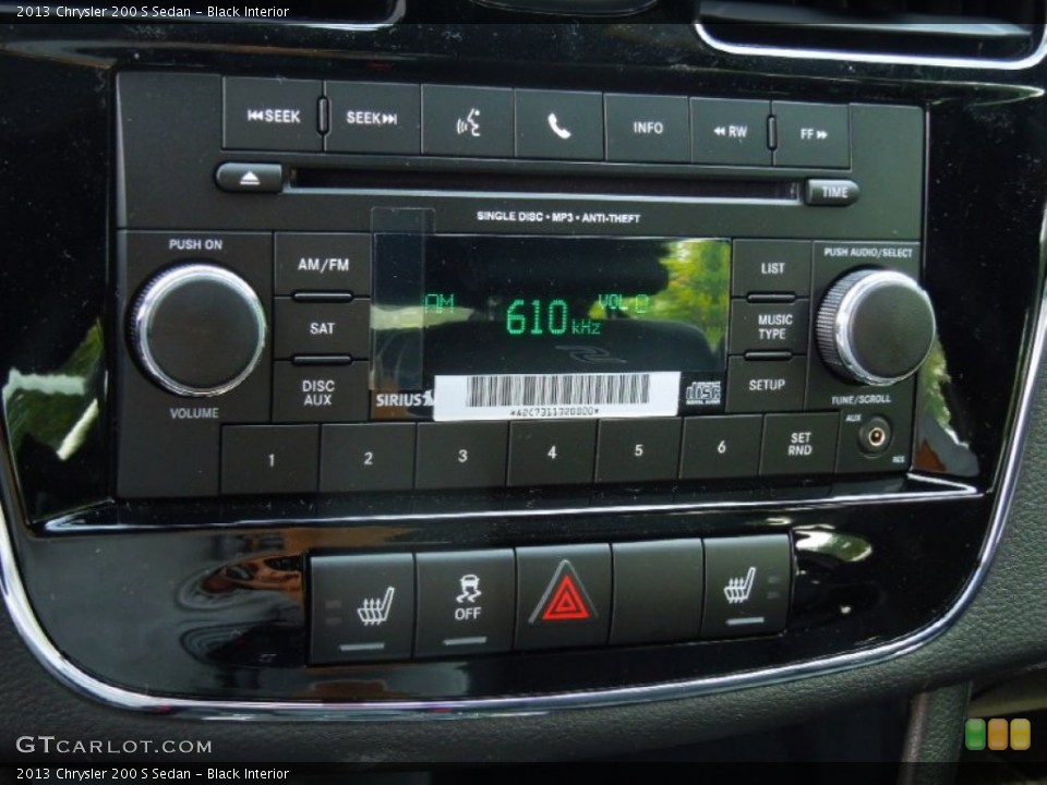 Black Interior Audio System for the 2013 Chrysler 200 S Sedan #72147430