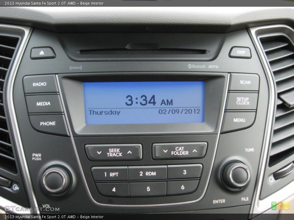 Beige Interior Audio System for the 2013 Hyundai Santa Fe Sport 2.0T AWD #72147516