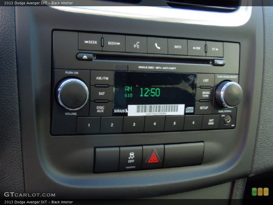 Black Interior Audio System for the 2013 Dodge Avenger SXT #72147981