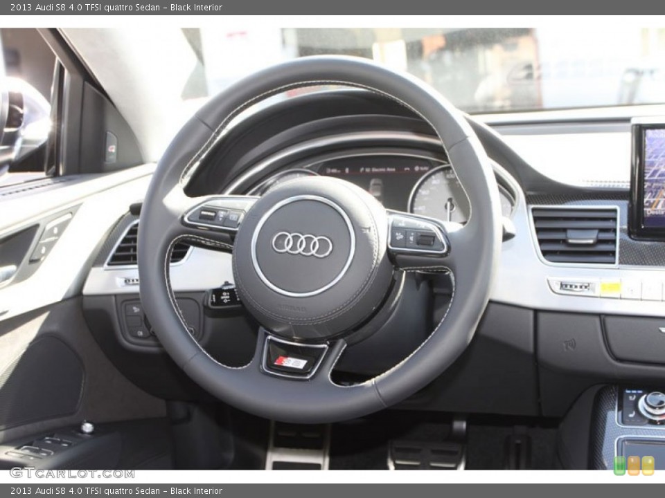Black Interior Steering Wheel for the 2013 Audi S8 4.0 TFSI quattro Sedan #72148248